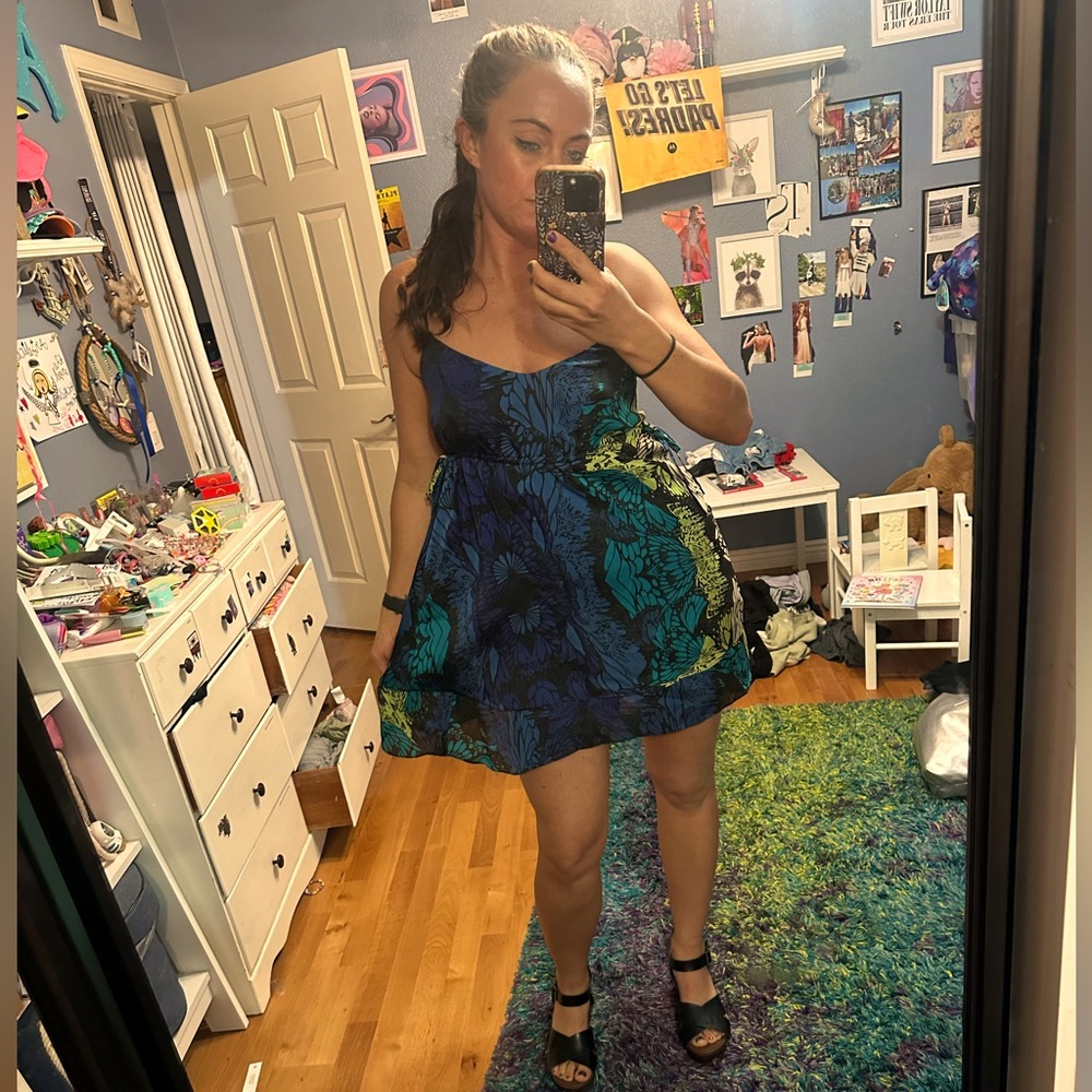 Butterfly wing print dress